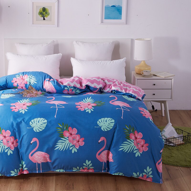 Flamingo Blue Duvet Cover