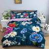 Blue Floral Duvet Cover