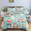 Christmas Snow Blue Duvet Cover