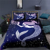 Mermaid Blue Duvet Cover With Jellyfish