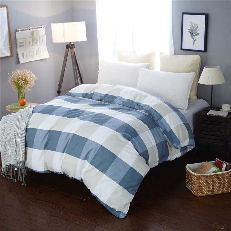 Blue And White Checkered Duvet Cover