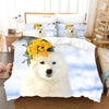 Duvet Cover Samoyed Dog In The Snow