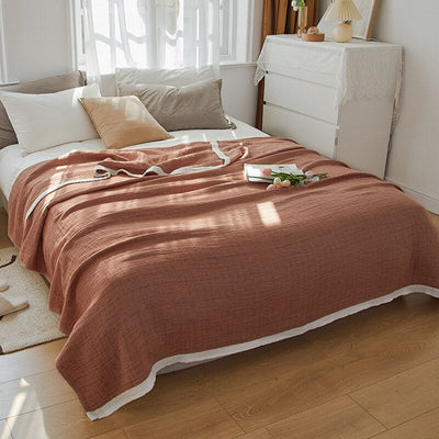 Chocolate Cotton Gauze Duvet Cover