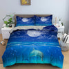 Dolphin And Moon Duvet Cover