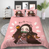 Duvet Cover Demon Slayer Doll Nezuko Pink