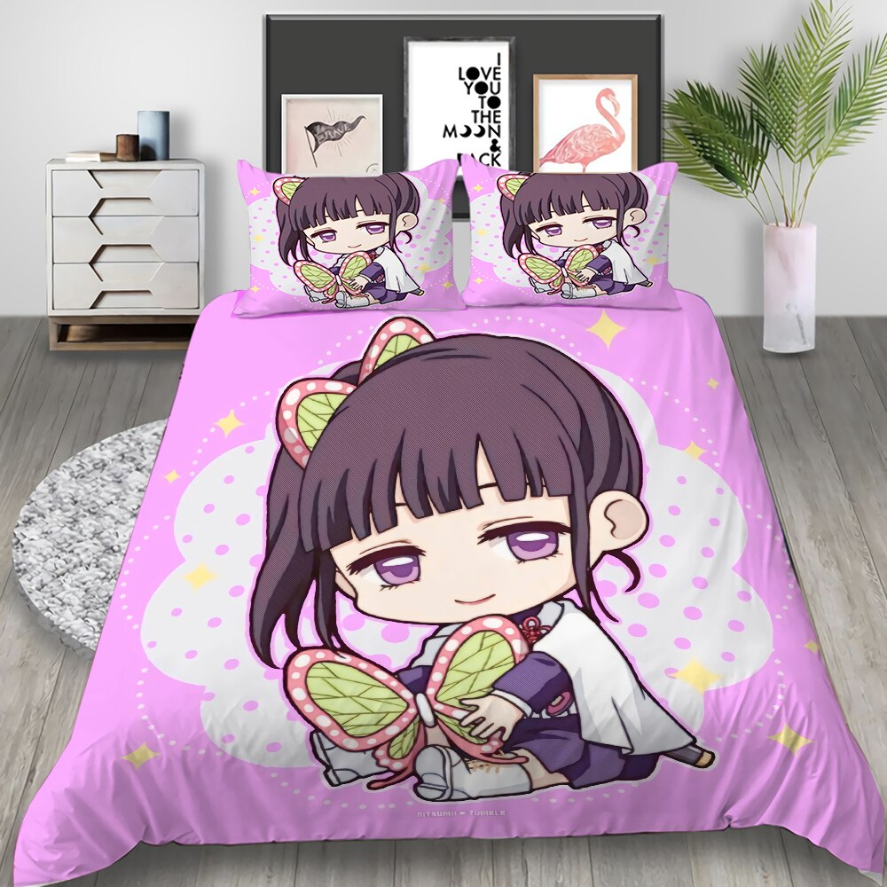 Duvet Cover Demon Slayer Pink Shinobu Doll