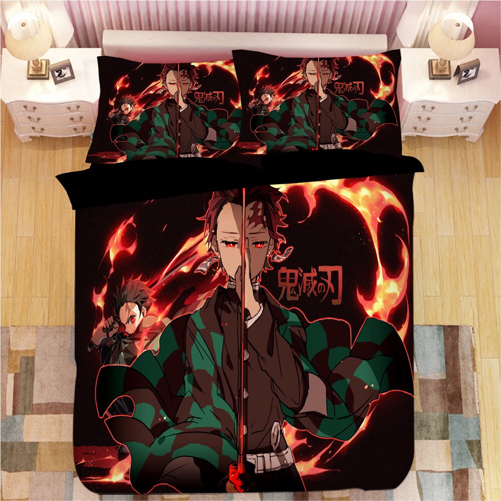 Duvet Cover Demon Slayer Tanjiro Fire