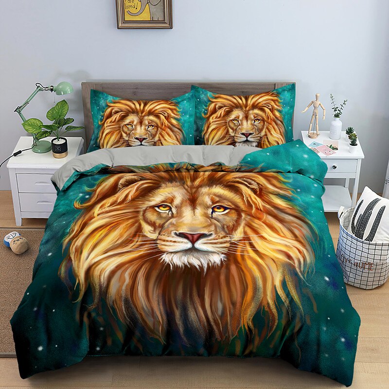 Lion Drawing Duvet Cover