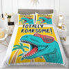 Cute Green Dinosaur Duvet Cover