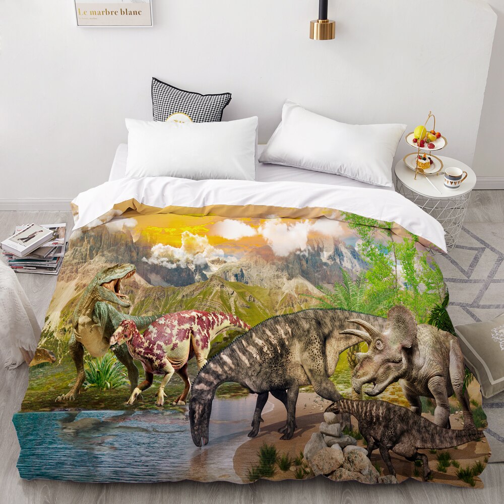 Dinosaurs By The Water Duvet Cover