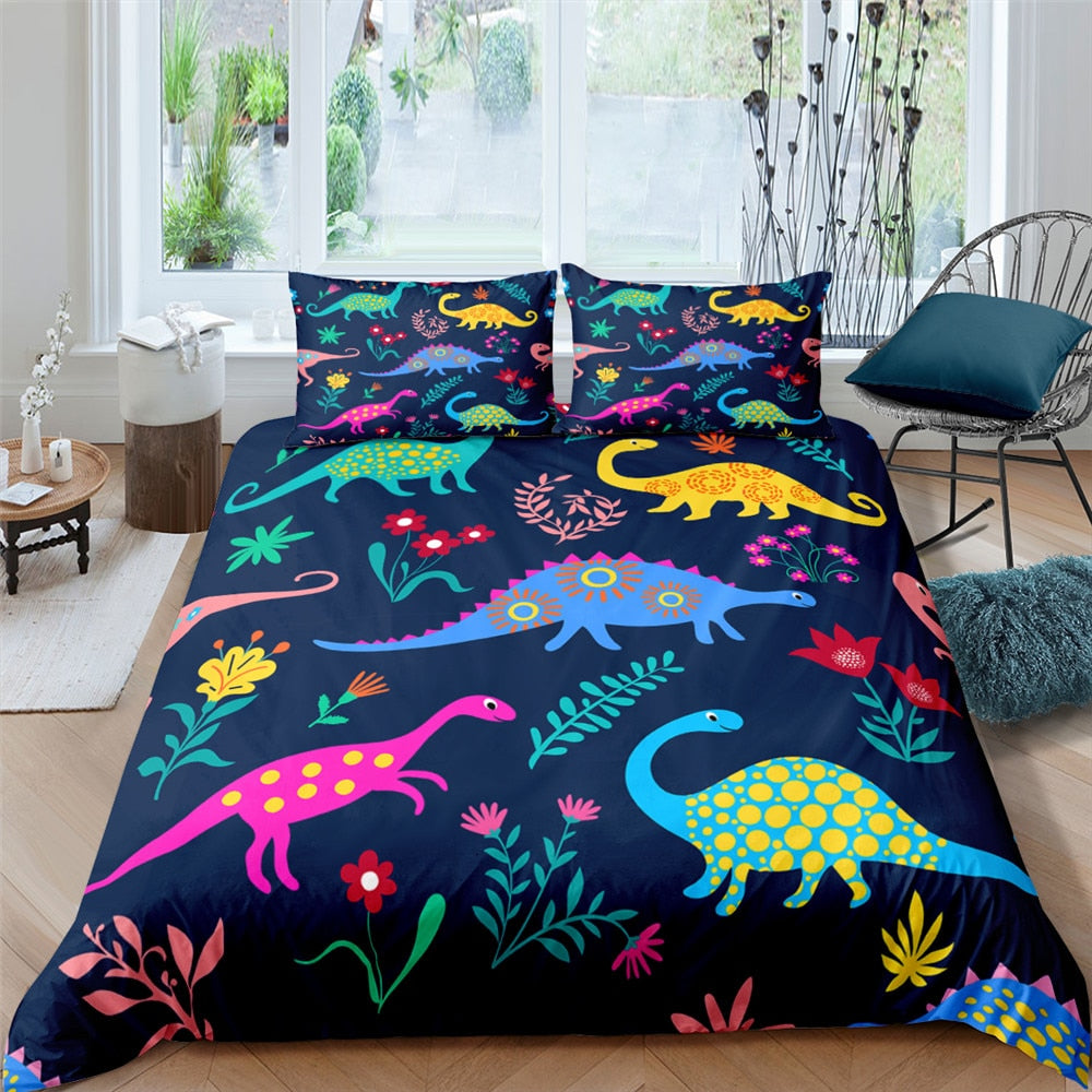 All Colors Dinosaurs Duvet Cover