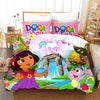 Dora the Explorer and the Unicorn Duvet Cover