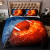 American Football Water And Fire Duvet Cover