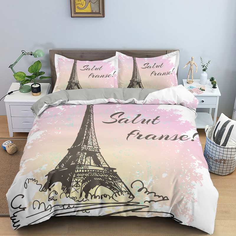 Eiffel Tower Elegant Duvet Cover