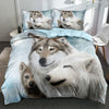 White Wolf Family Duvet Cover