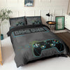 Game Over Gray Gaming Duvet Cover