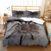 Gray Spider on Tar Duvet Cover