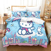 Blue Hello Kitty Duvet Cover