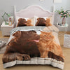 Brown Labrador And Ginger Kitten Duvet Cover