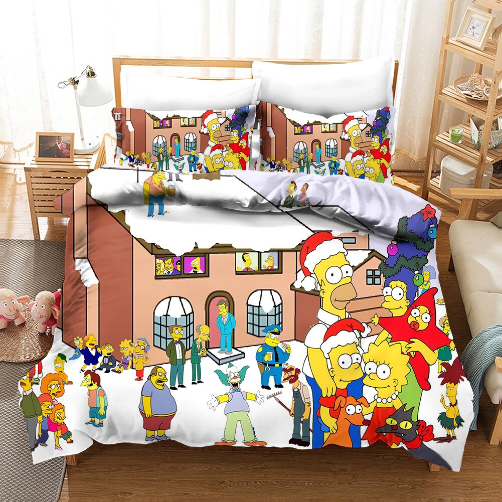 The Simpsons Christmas Duvet Cover