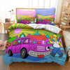 Duvet Cover The Simpsons Purple Car