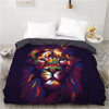 Multicolored Lion Duvet Cover