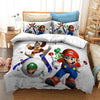 Skiing Mario Duvet Cover