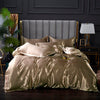 Brown Satin Duvet Cover