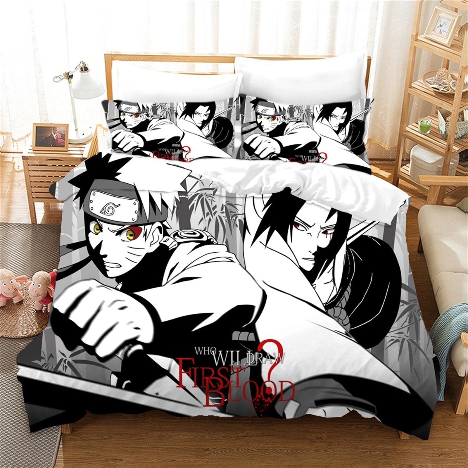 Naruto And Sasuke Duvet Cover