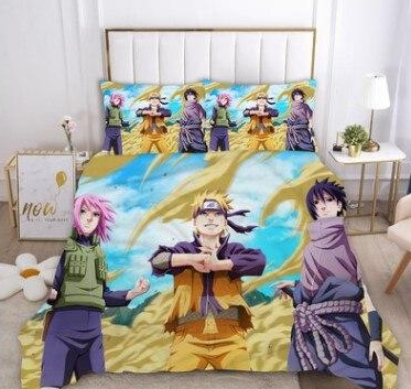 Naruto Sakura and Sasuke Duvet Cover