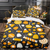 Halloween Candy Black Duvet Cover