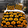 Halloween Pumpkin Black Duvet Cover