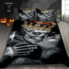 Duvet Cover Black Skeleton with a Woman