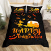 Black and Orange Happy Halloween Duvet Cover