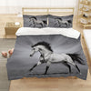 Black And White Horse Duvet Cover