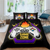 Gaming Game Zone Black Duvet Cover