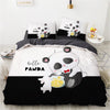 Panda And White Mouse Duvet Cover