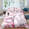 Pink Romantic Paris Duvet Cover