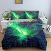 Green Glow Psychedelic Duvet Cover