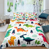 Colorful Dinosaur Gathering Duvet Cover