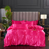 Satin Candy Pink Duvet Cover