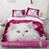 Maine Coon Cat Pink Duvet Cover