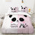 Cute Panda Pink And White Duvet Cover