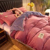 Pink And Purple Velvet Duvet Cover