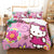 Duvet Cover Pink Hello Kitty Flowers