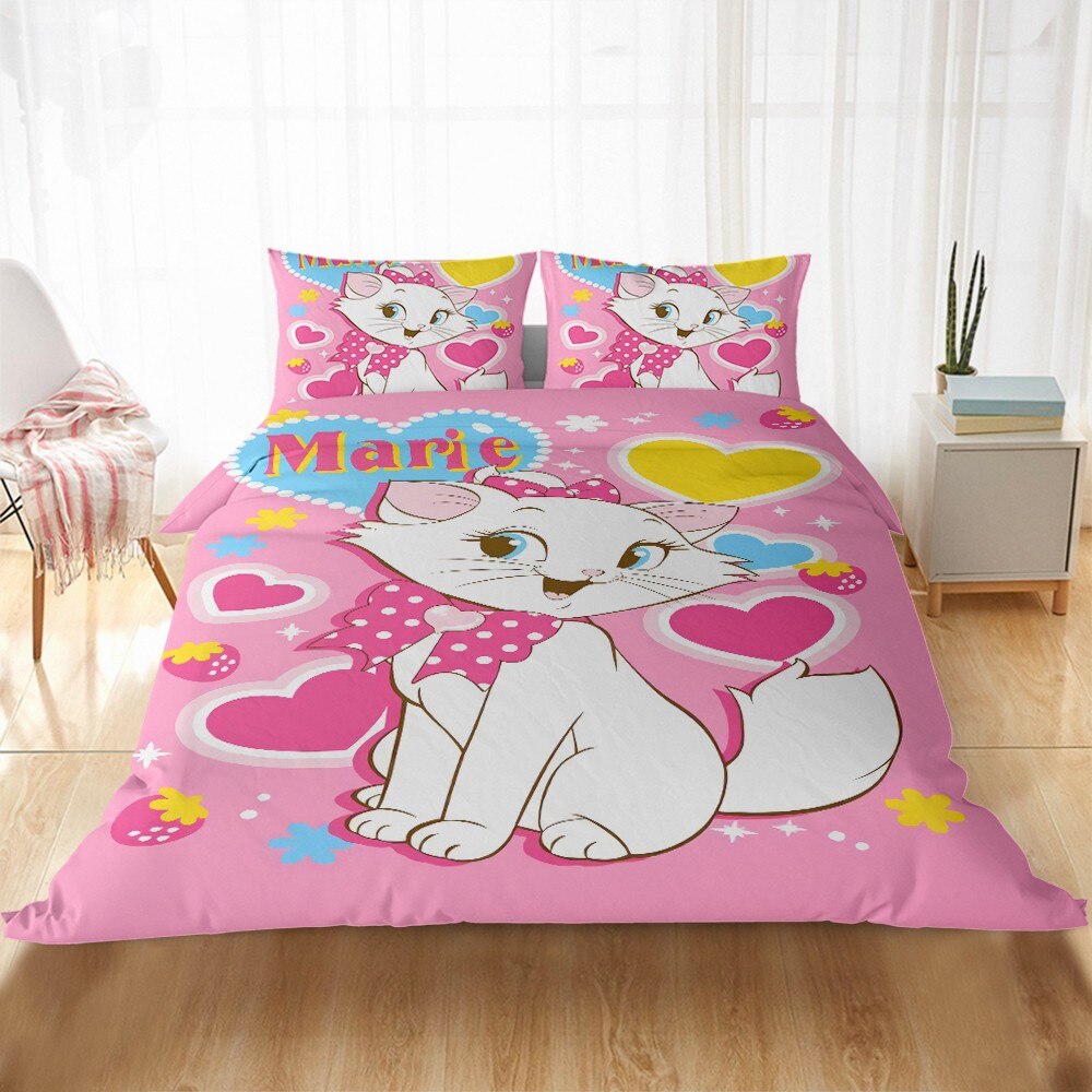 Pink Duvet Cover The Aristocats Marie Coeurs