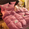 Pink Velvet Duvet Cover