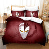 Hollow Head Bleach Red Duvet Cover