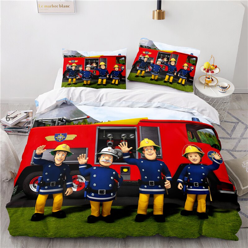 Duvet Cover Fireman Sam And His Colleagues