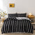 Scandinavian Duvet Cover With Black And White Stripes